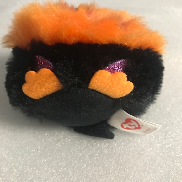 Ty Puffies (Beanie Balls) - WHODINI the 2023 Halloween Orange Owl (3 inch) - Picture 14 of 16
